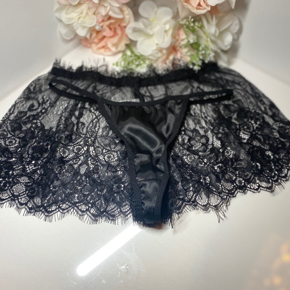 🆕 Black lace🤩satin pj set - Picture 6 of 6